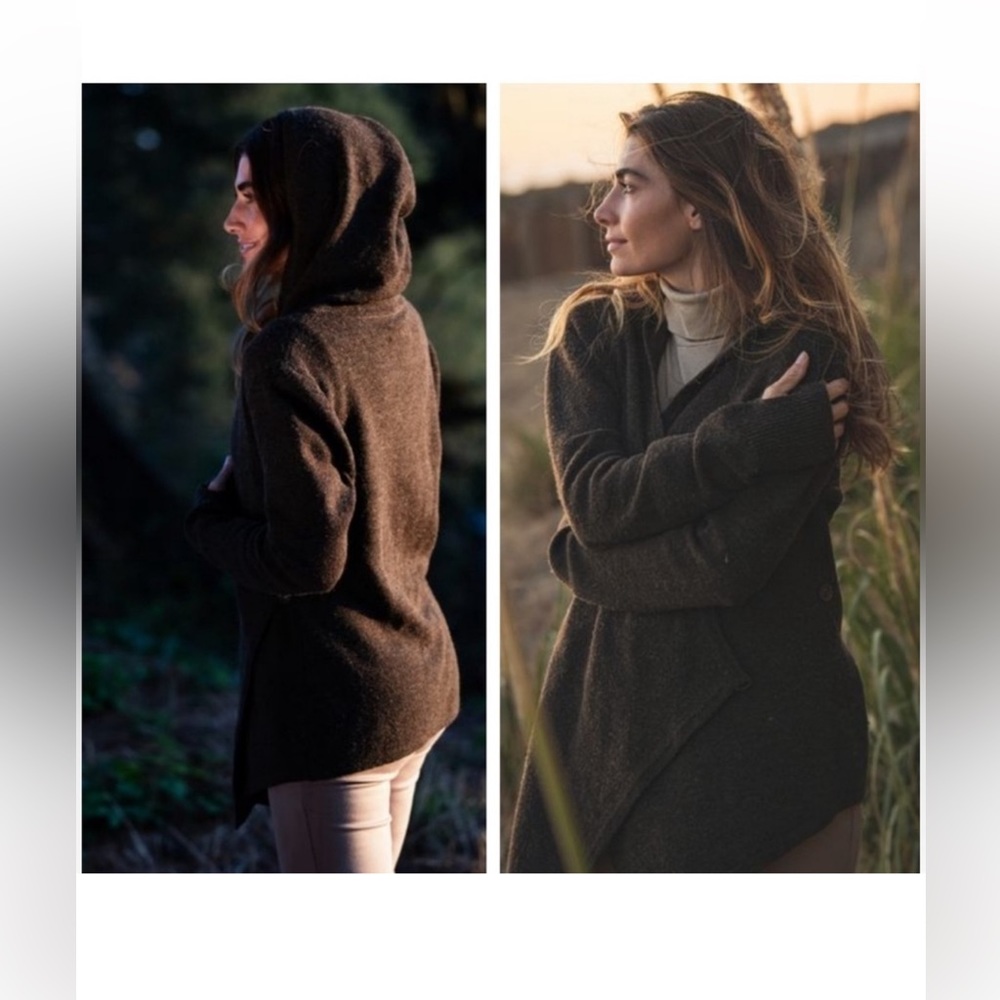 * Betabrand Black Sheep Wool Sweater Hooded SZ Small / Medium *